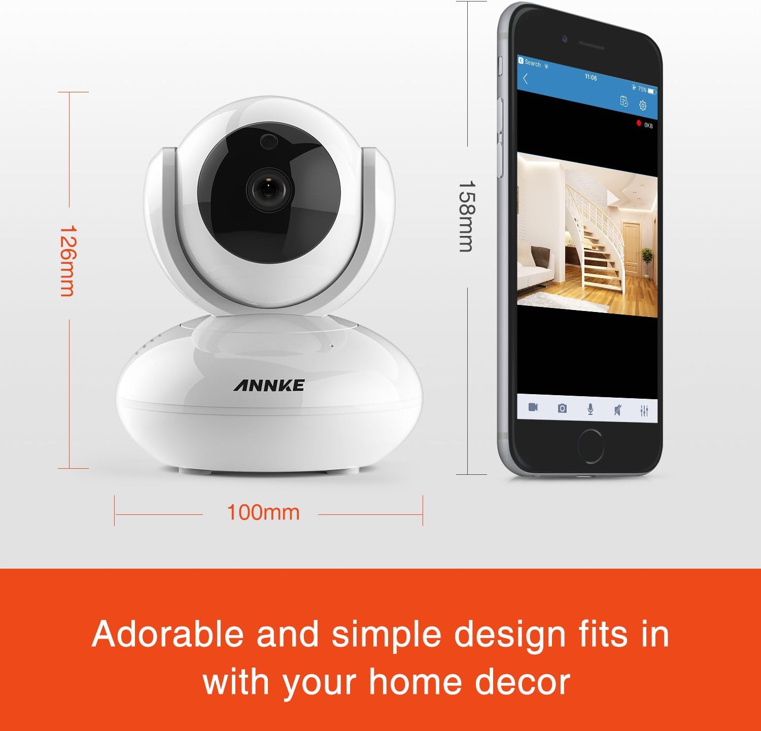 Dimensions of the ANNKE security camera