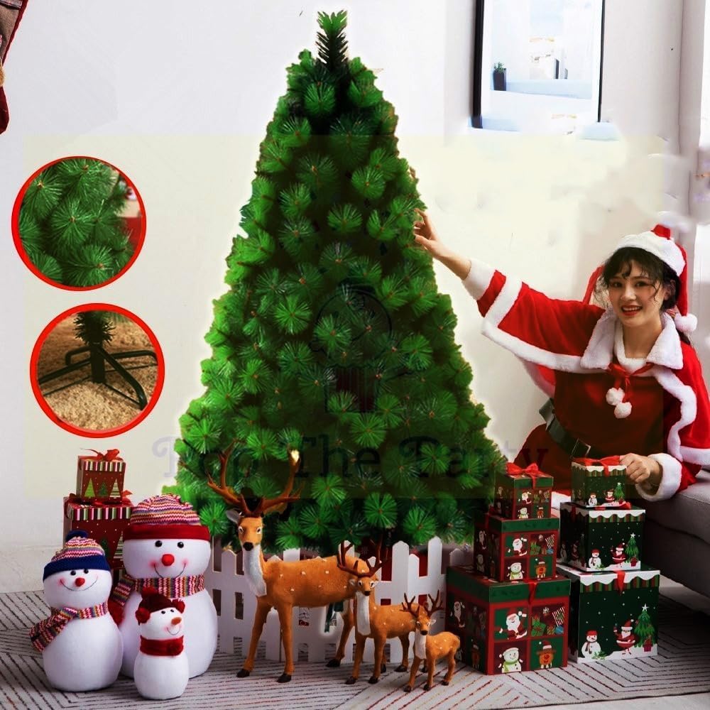 eCraftIndia Big Christmas Tree 5 Feet | Xmas Tree for Table Home Office Party Decoration | Christmas Tree Decoration Items Ornaments