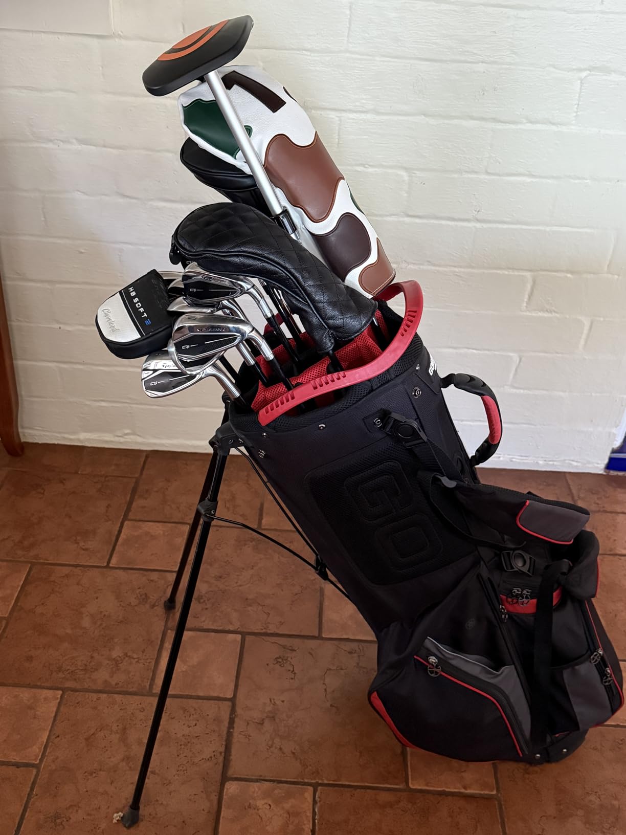 Portable Golf Travel Bag Support Pole, Umbrella Anti-Impact Support Cover Protector and Aluminum Alloy Rod, Golf Club Travel Bag Support System Protect Club