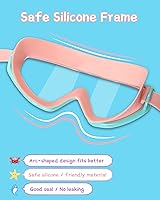 Vista 7 de Paquete de 2 gafas de natación para niños y niñas de 3 a 15 años, visión amplia, antivaho con protección UV e impermeables