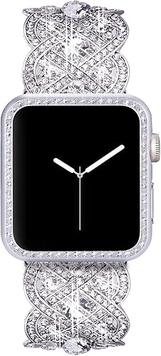 Miniatura 2 de VIQIV Bling - Funda protectora para parachoques facial compatible con Apple Watch de 1.496 pulgadas, 1.654 pulgadas, 1.575 pulgadas, 1.732 pulgadas,