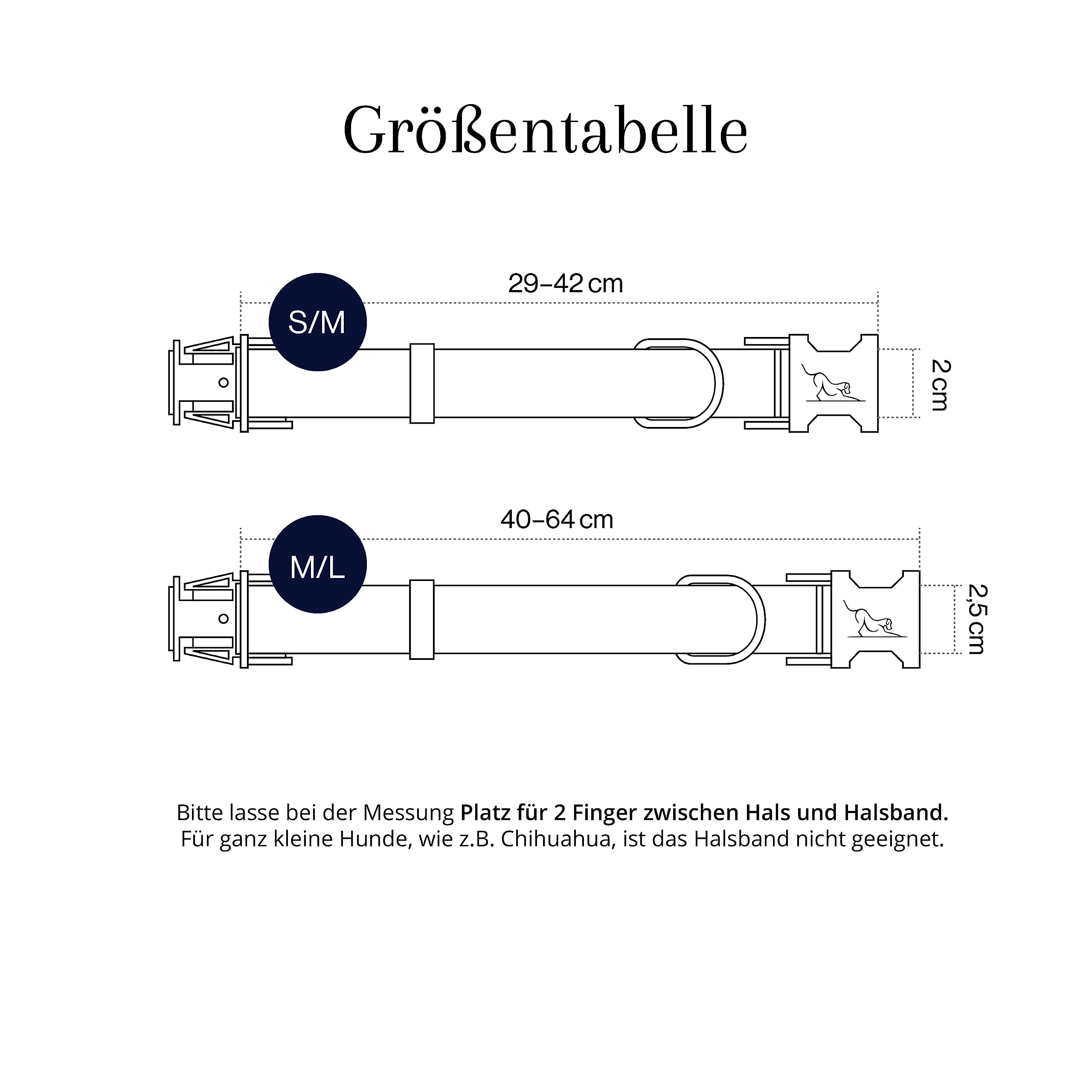 Rose | Collare per cani in set con guinzaglio e dispenser di sacchetti, in pelle vegana, collari per cani, guinzaglio per cani | 2 m, guinzaglio per cani con collare (M/L: 39-59 cm)