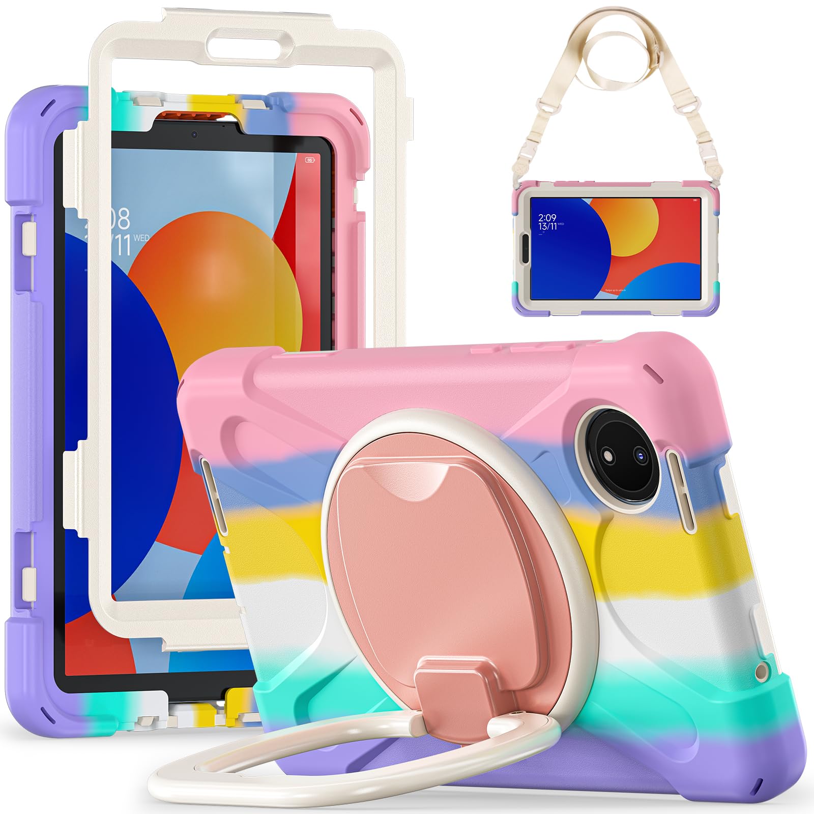Funda Xiaomi Redmi Pad SE 8.7 antirrotura con soporte rotatorio 8
