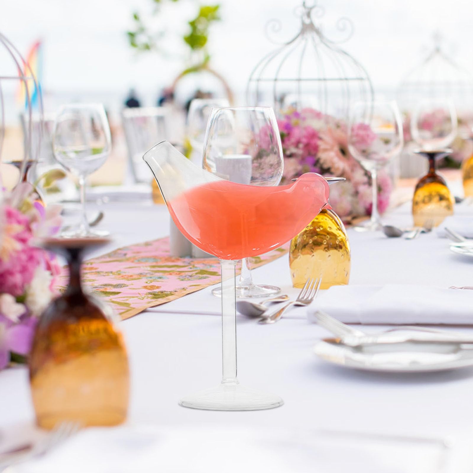 Healifty 8 Stck. Cocktailglas aus Glas in Vogelform mit Hohem Stiel Kreatives und Hübsches Riegel Cocktailglas für Zuhause und Junggesellenpartys