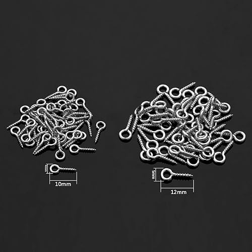 Miniatura 15 de 200 ganchos de metal para tornillos de 0.55 pulgadas/0.276 x 0.551 in, resistentes para hacer joyas de bricolaje, proyectos de arte y manualidades