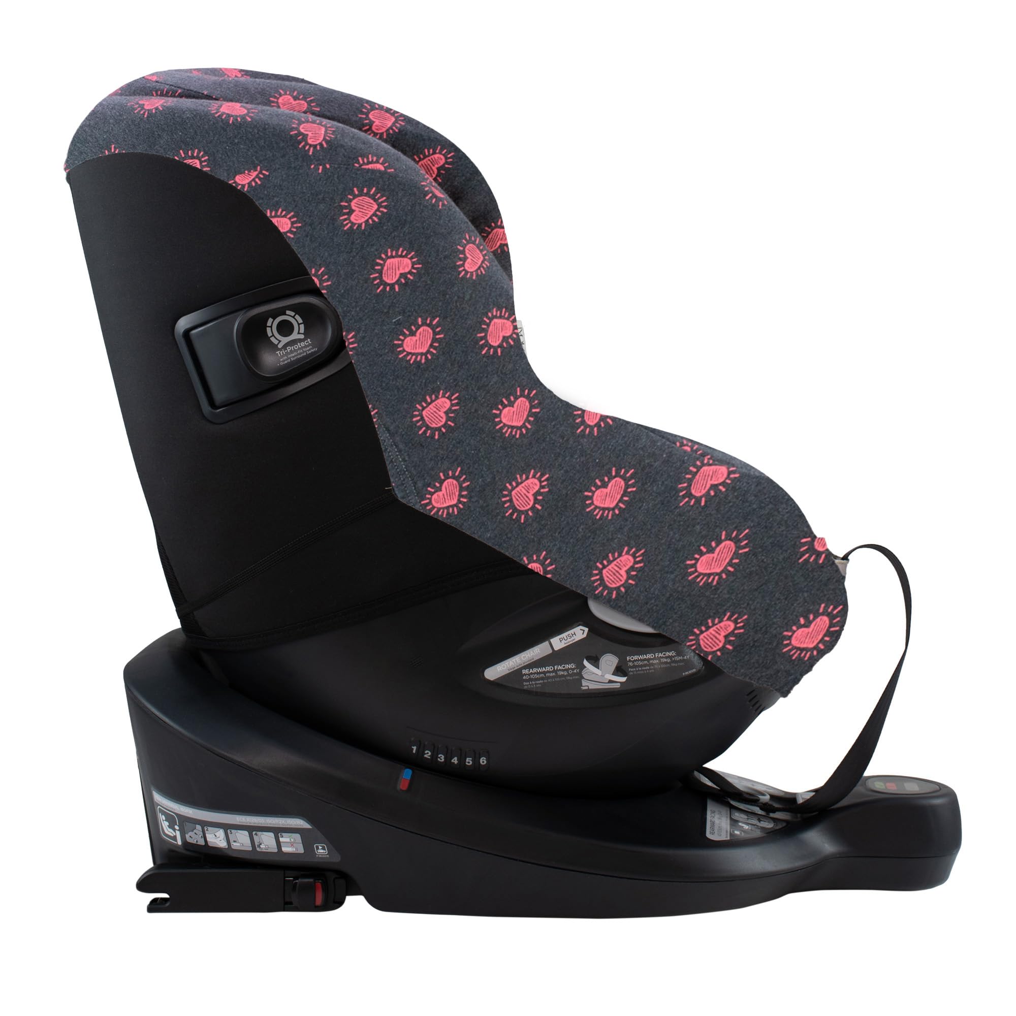 JYOKO Kids Cotton Case Compatible with Joie I-Spin 360 and Joie I-Safe (Crabby) - Image 3