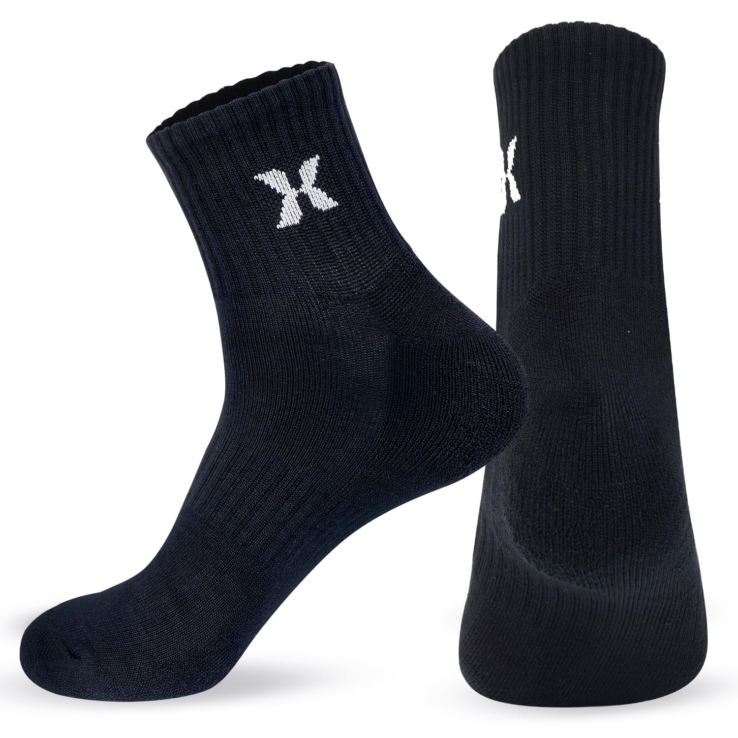 GSOX Black Cotton High Ankle Length Socks for Men and Women | Unisex High-Cut Socks | Gym Accessories, Cricket, Badminton, Football, Trekking, Formal & Causal Wear.-image-16
