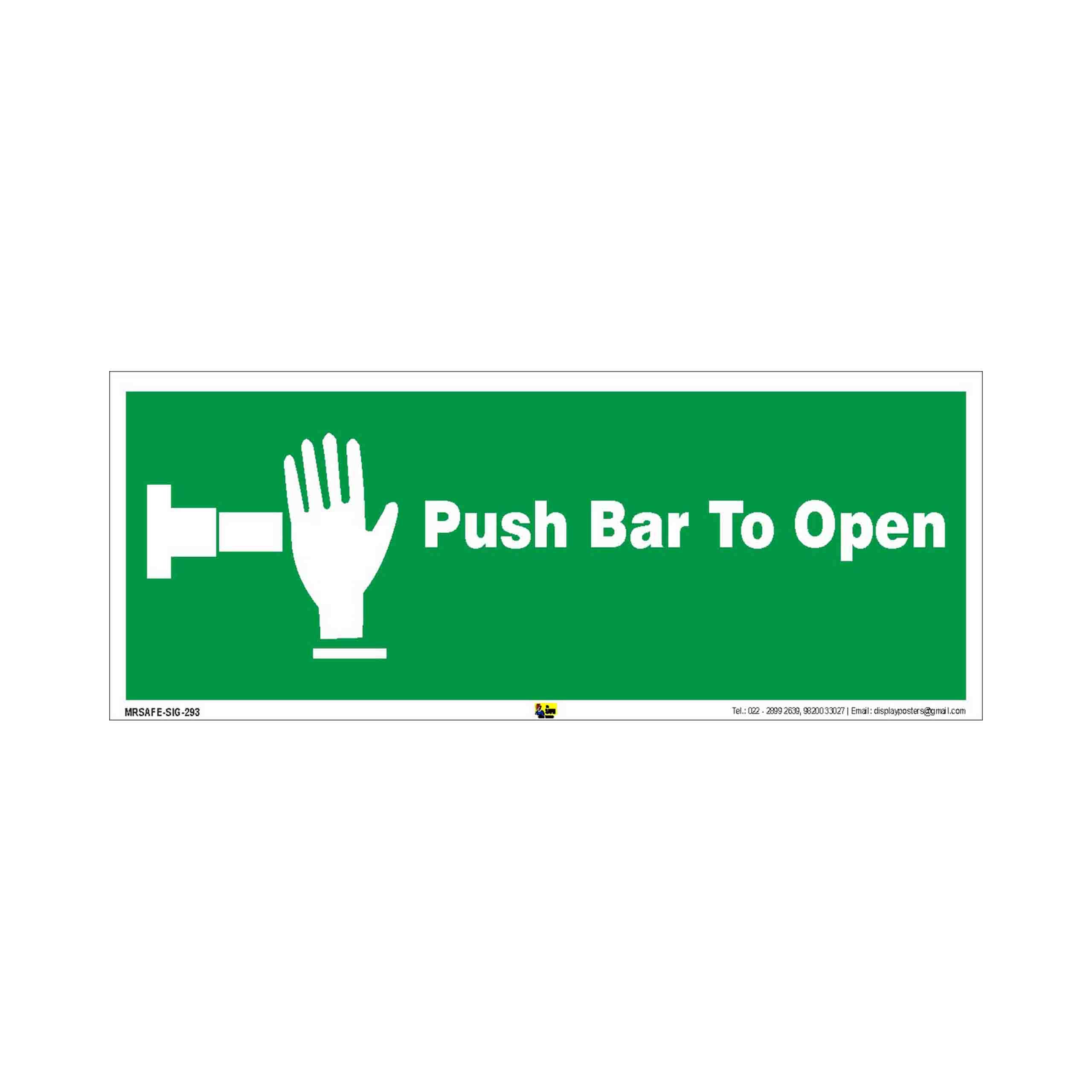 Mr. Safe - Push Bar To Open Point Sign PVC Sticker 12 Inch X 4 Inch (B07CBZ1WP6) Amazon Price History, Amazon Price Tracker