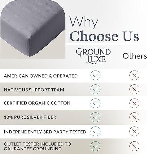 Miniatura 9 de GroundLuxe Hoja de tierra plana Queen en gris claro