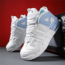 Zapatillas de Baloncesto para Hombre Mujeres Air Uptempo clásicas Suela Casuales Moda Zapatos Deporte Antideslizantes,Fitness, Caminar, Informales4