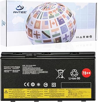 ANTIEE 00HW030 SB10F46468 78++ 78+ Laptop Battery Replacement for Lenovo ThinkPad P70 20ER 20ES, ThinkPad P71 20HK Series Notebook 01AV451 4X50K14092 5B10W13950 15V 96Wh 6400mAh 8-Cell