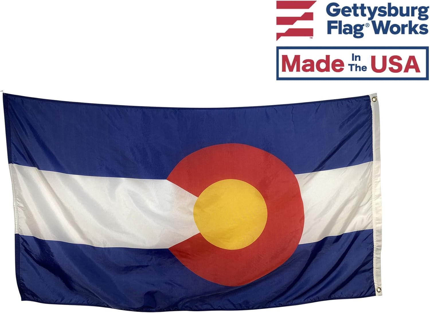 4x6' Colorado State Flag - All Weather Nylon & Reinforced Fly End Stitching - Made in USA (4x6')