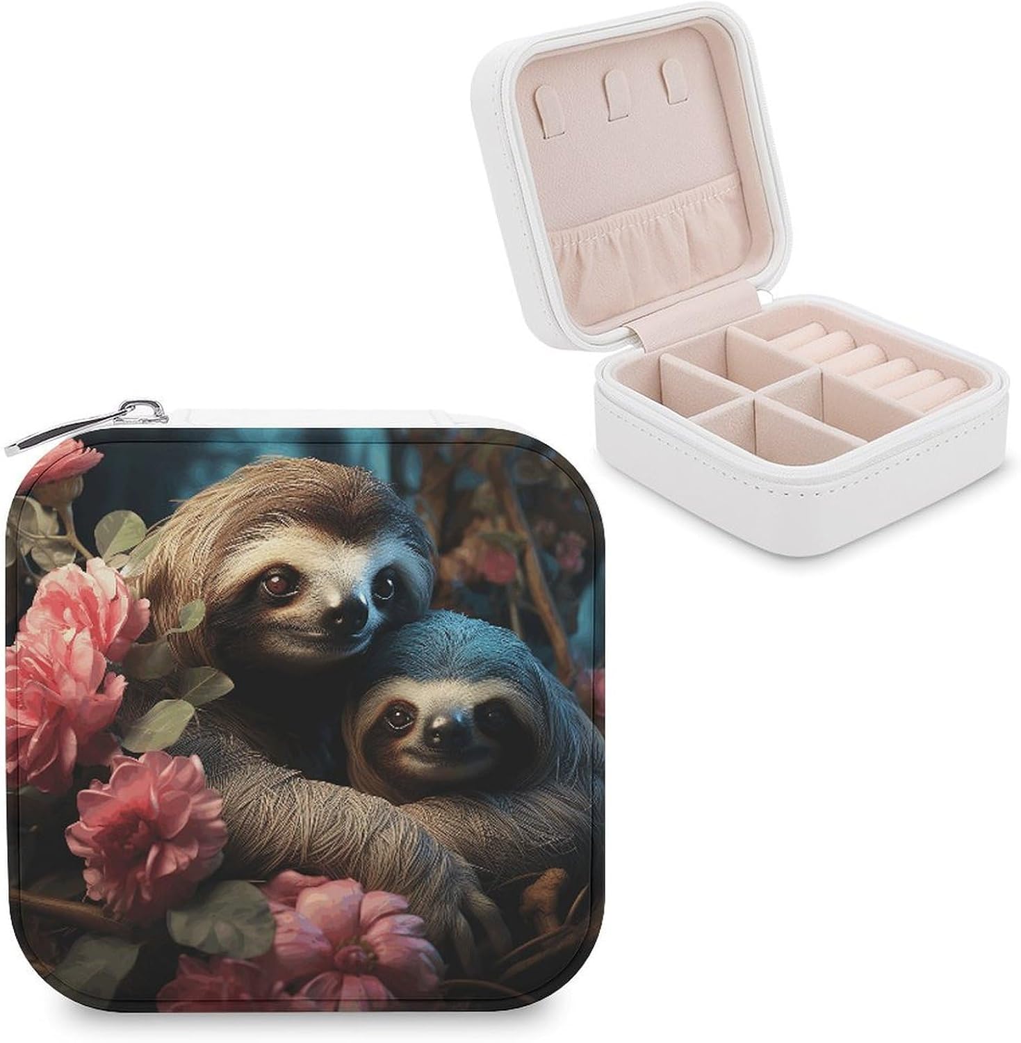 Cute PU Leather Travel Jewelry Case Storage Ideal Gift for Women