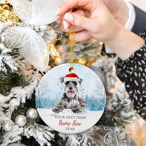Vista 73 de Rottweiler - Adorno de cerámica personalizado para perro de Papá Noel, nombre y texto personalizados para mascotas, feliz para los amantes
