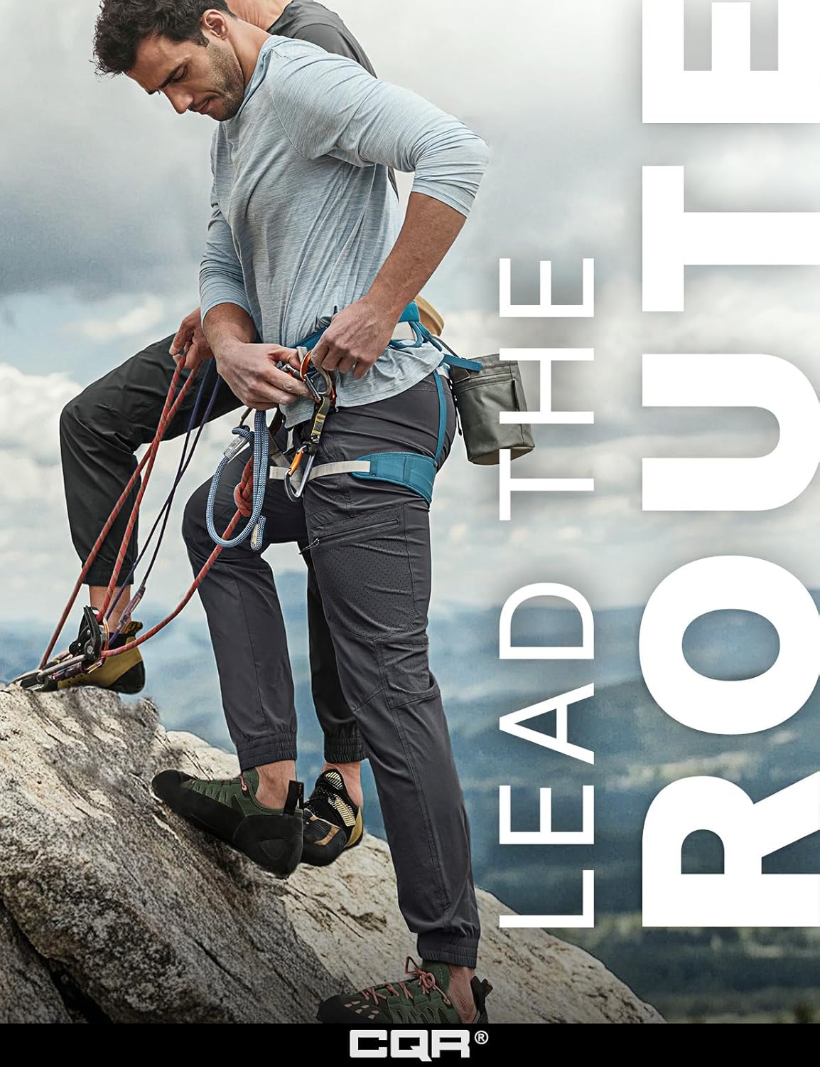 CQR Men's Lightweight Vent Hiking Pants, Water-Resistant & Breathable Sports Outdoor Athletic Pants with Elastic Waist - Image 5