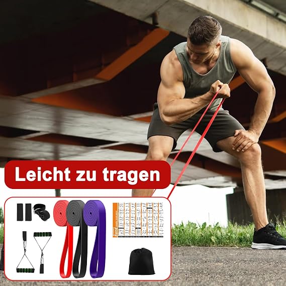 Fitness Bands Resistance Bands with 3 Levels Training Bands | Resistance bands set for men, rubber bands, sports bands, strength training for training, pull-up aid