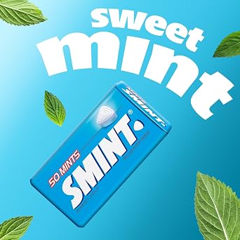 Smint Sugar Free Sweet Mints, Suitable for Vegetarians - 12 x 50 XXL Tins