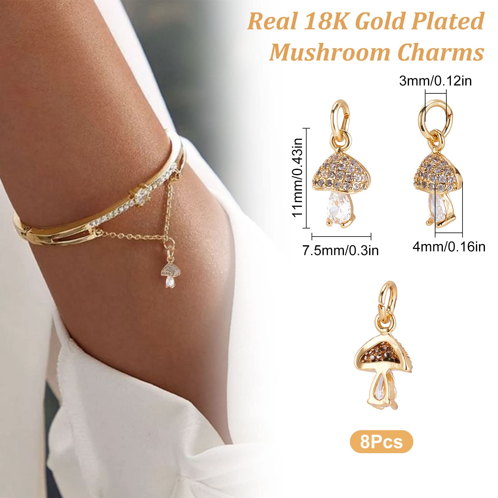 10 Ciondoli Nappa Placcati Oro 18K - Per Creazione Gioielli Fai Da Te - Foto 7