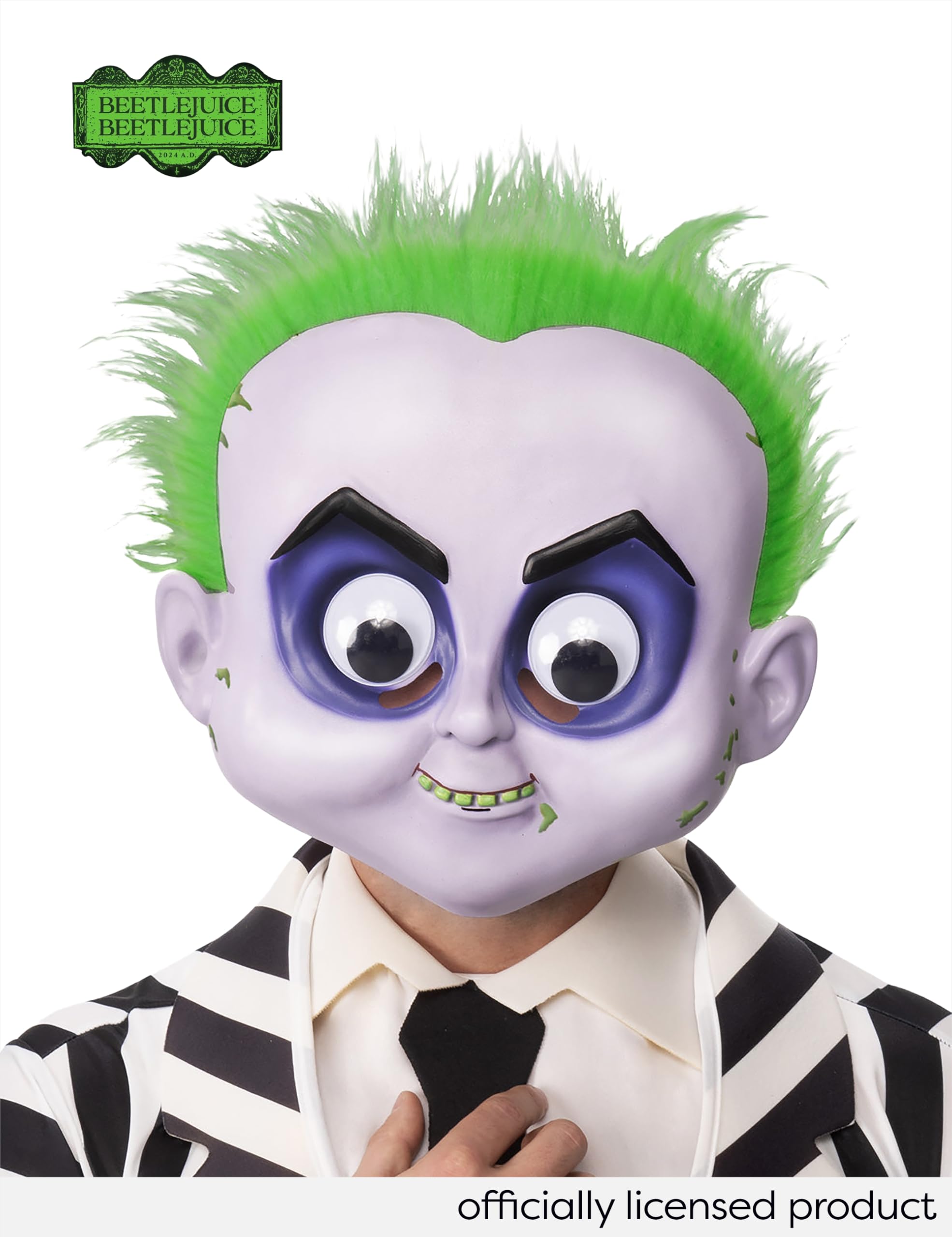 Rubies Beetlejuice Googly Eyes Mask Adult Kids Unisex Costume Accessory Beetlejuice License for Halloween Carnival Cosplay - Image 2