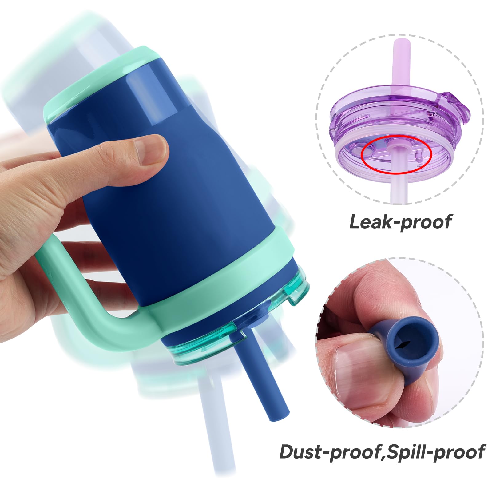 Lot De 6 Pailles De Rechange Compatibles Avec Les Gobelets Reduce Kids