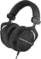 beyerdynamic DT 990 Pro 80 Ohm Open-Back Studio Headphones - Wide Stereo, Transparent Sound for Mixing & Mastering, Black Limited Edition