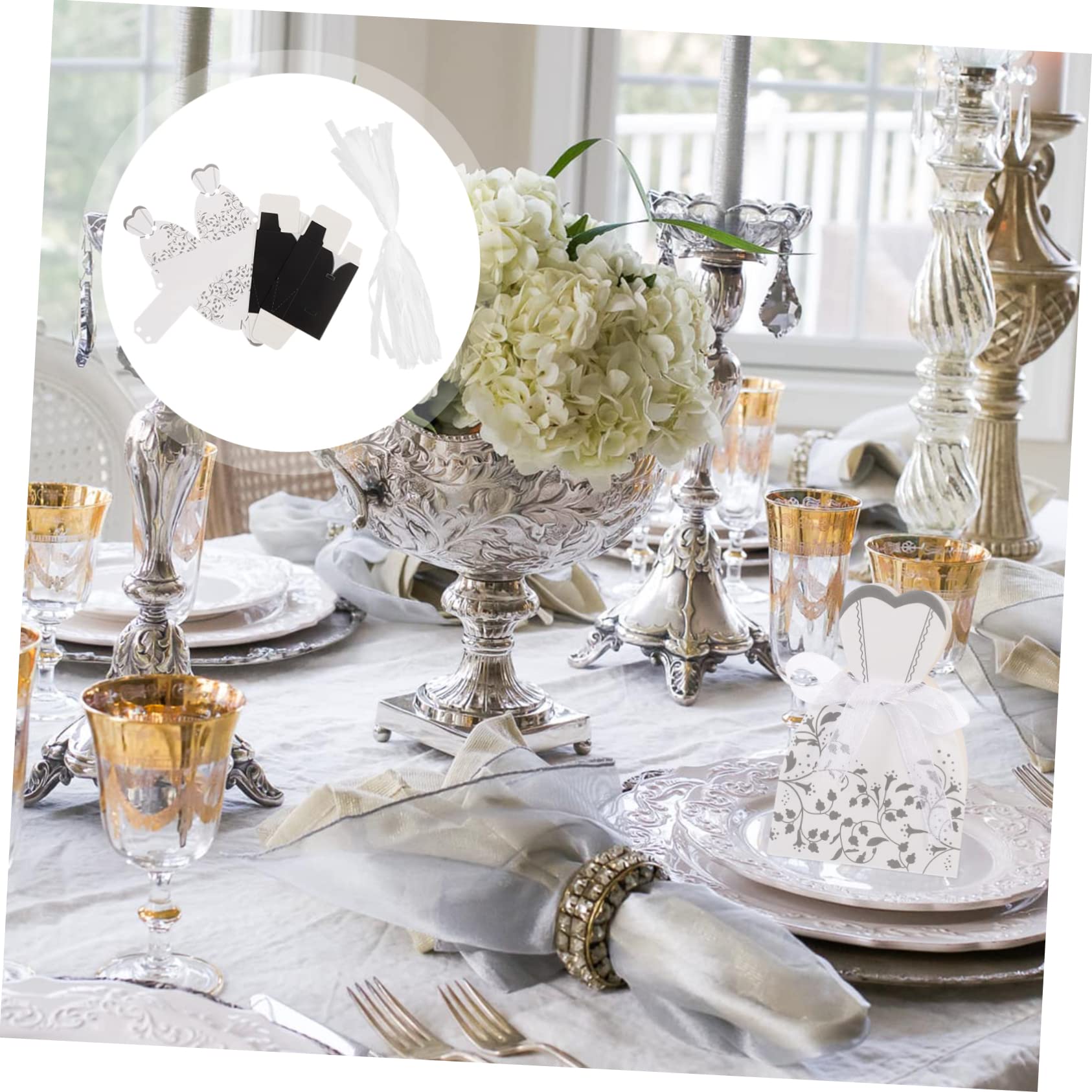 100pezzi Scatole Decorativi Per Matrimonio Di Scatole Per Dolci Eleganti Contenitori Per Regali e Confetti Facili Da Assemblare e Sicuri Da Usare Per Cerimonie e Festività