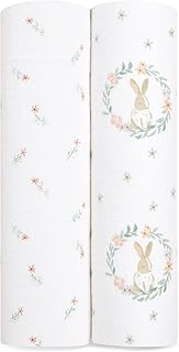 aden + anais Essentials Swaddle Blanket, Muslin Blankets for Girls & Boys, Baby Receiving Swaddles, Newborn Gifts, Infant Shower Items, 2 Pack, Blushing Bunnies - Buy now