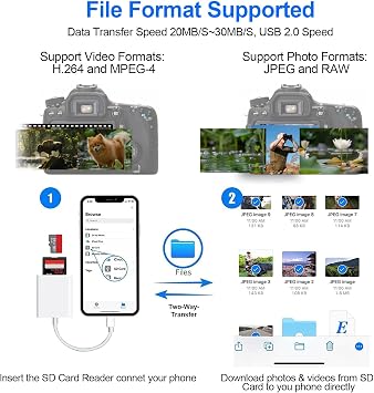 USB C SD Card Reader SD Card Reader for iPhone 15 Type C Card Reader SD Card Reader USB C with SD/Micro SD Card Adapter USB C SD Card Reader for iPhone 17-15/iPad Pro/Air/Android Phone