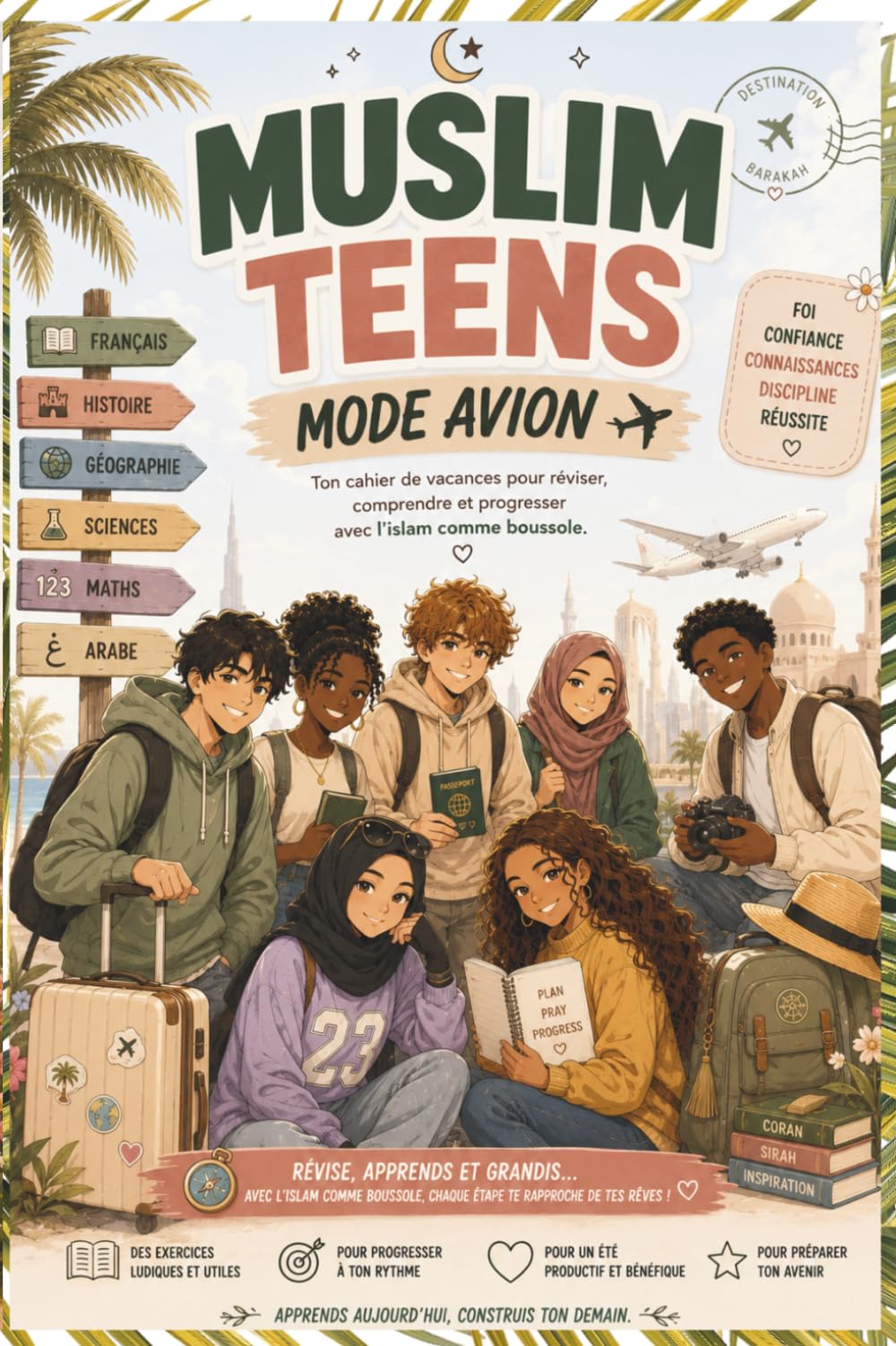 Mode Avion: Le cahier de vacances pour ados musulmans : Français, Histoire, Géo, Sciences, Maths & Arabe adaptés à la foi (Muslim Teens · La génération des ados qui tiennent debout)