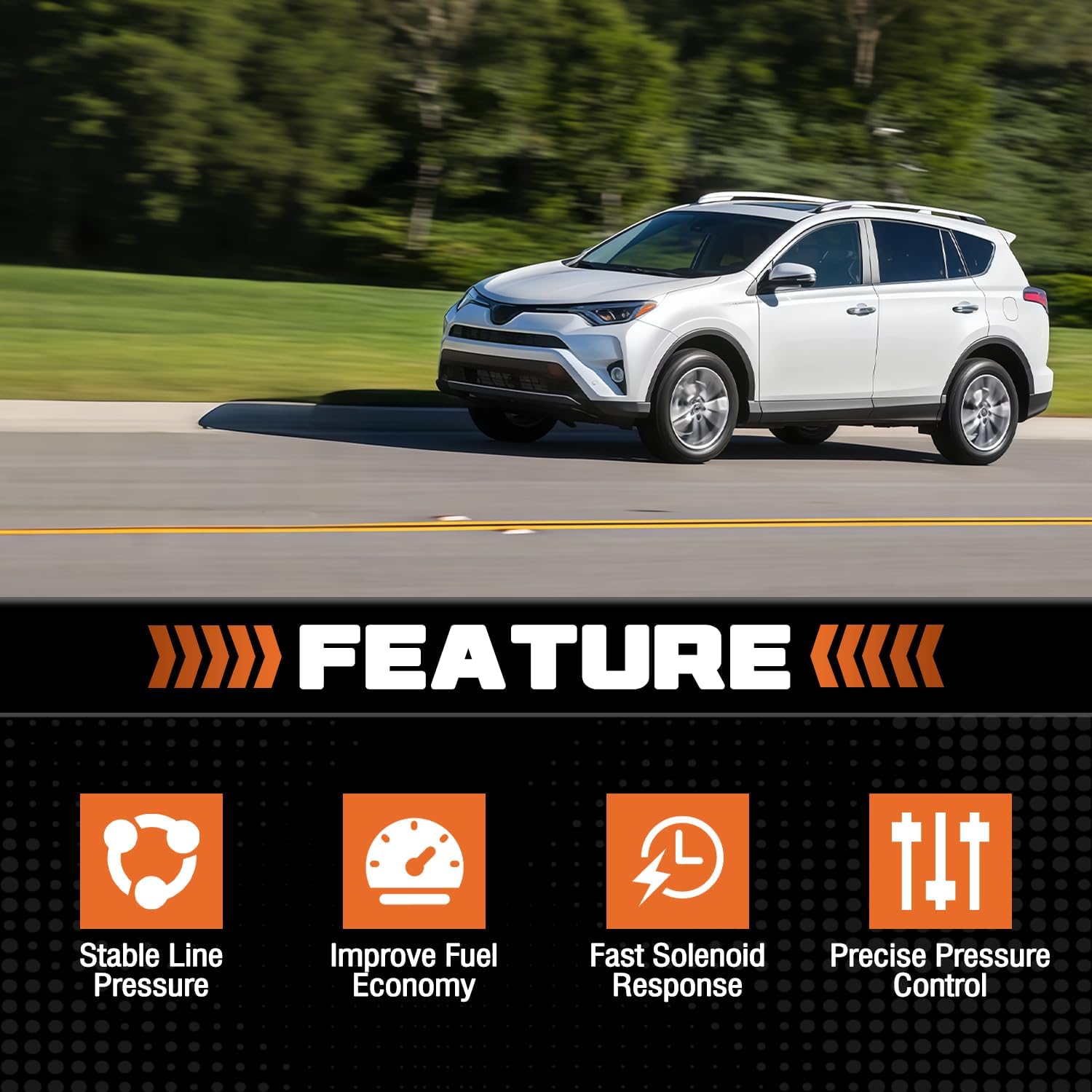 Solenoid Line Pressure Control Fit For Toyota Venza Sienna RAV4 Highlander Camry Avalon 2007-2019 Fit For Scion tC 2011-2016 Fit For Lexus RX350 ES350 2007-2018 Replaces 35290-33040 3529033040