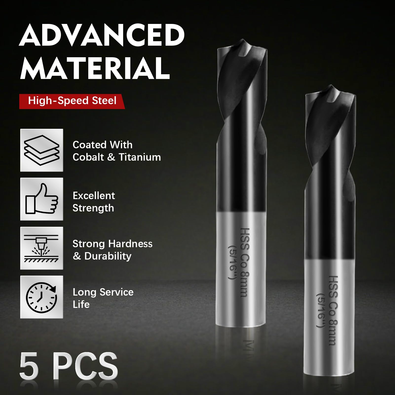 RENYU Cobalt Spot Weld Drill Bits - 5/16" -3 RENYU Cobalt Spot Weld Drill Bits - 5/16" -3