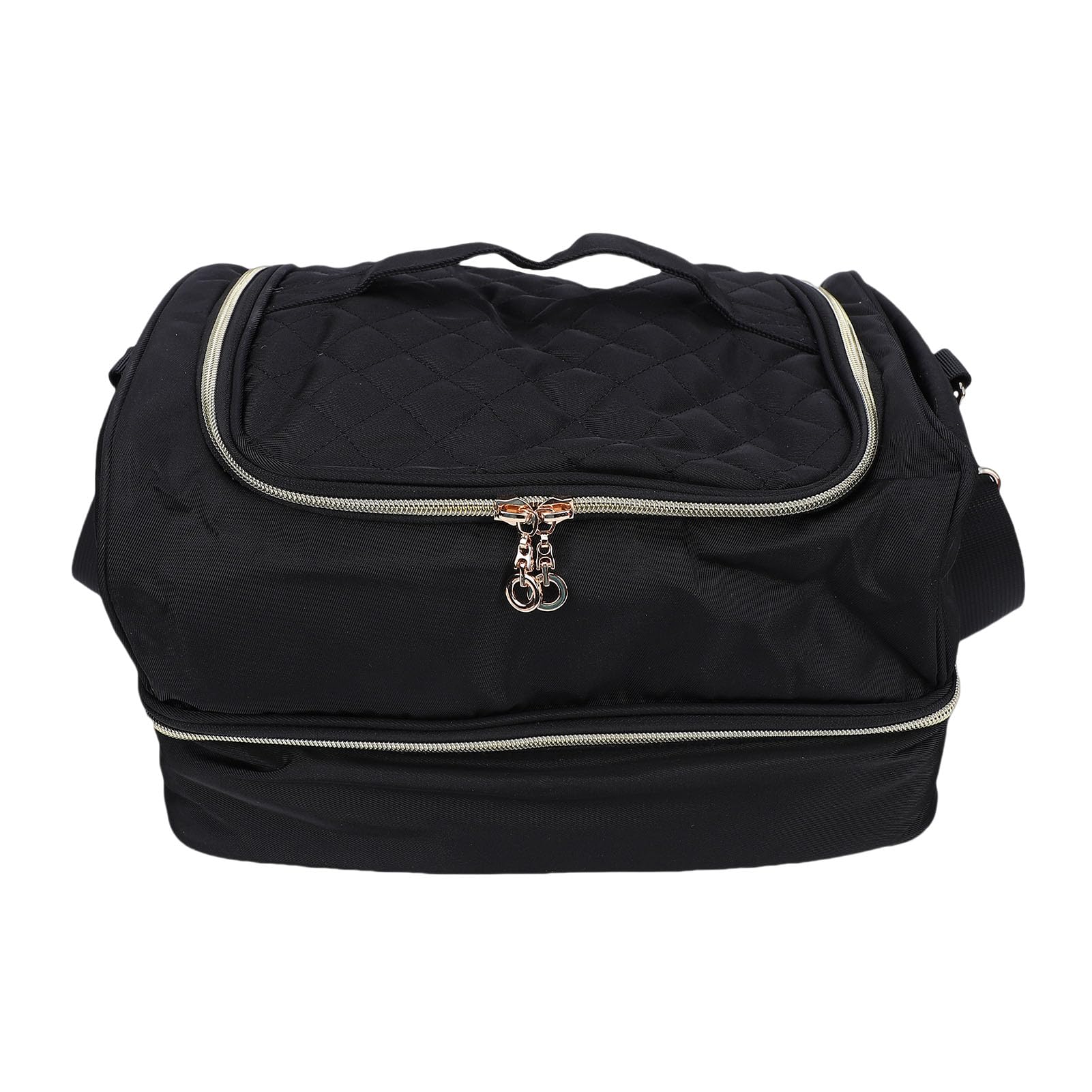 Borsa Organizer Professionale per Smalti, Custodia Portatile Viaggio per Manicure, Borsa con Tracolla Regolabile, Ideale per Artisti del Salone per Tecnici delle Unghie (BLACK)