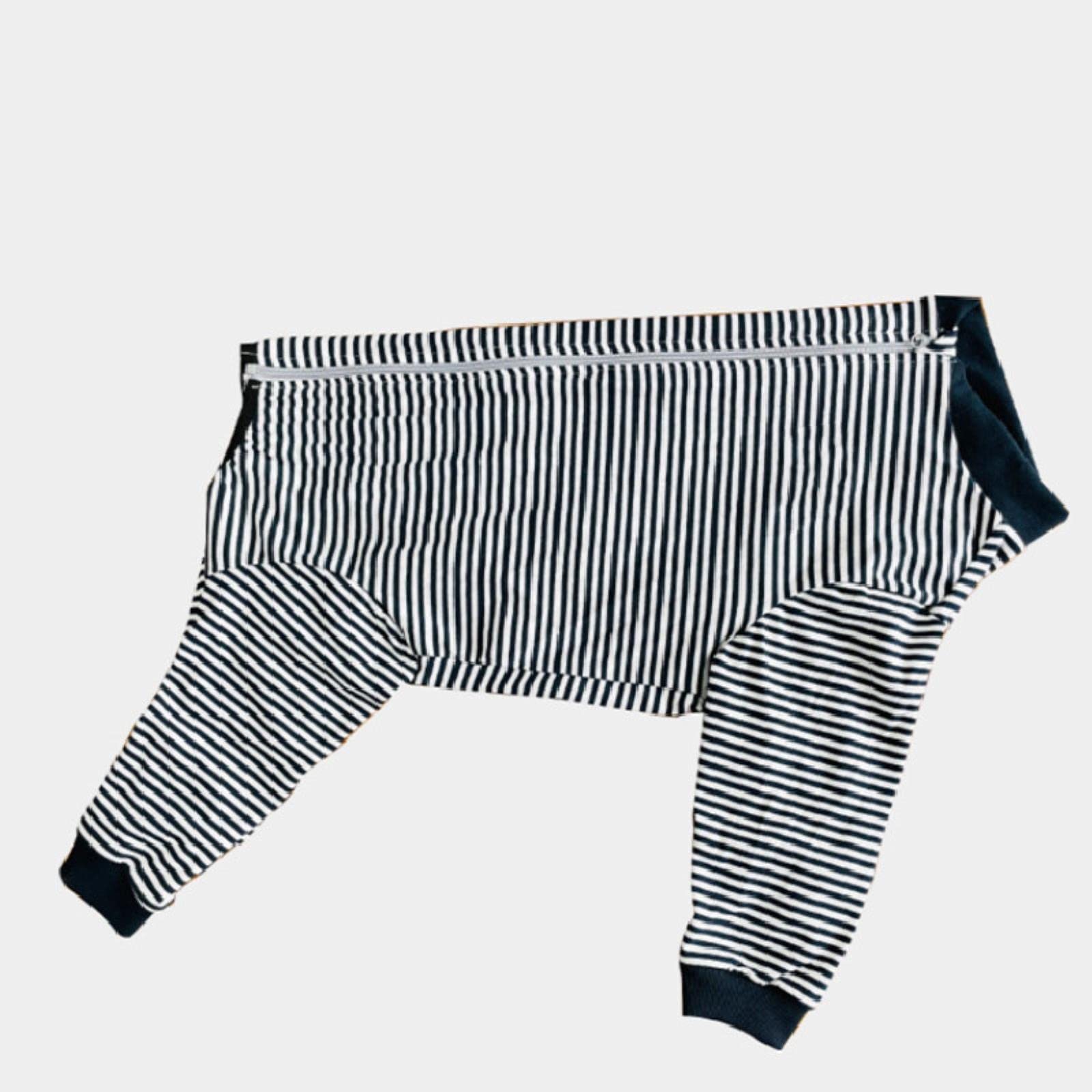 Grande cane Pigiama Dog Toorsie Stripes caldo maschio femminile pienamente coperto pancia per pigiami di cane di medie dimensioni