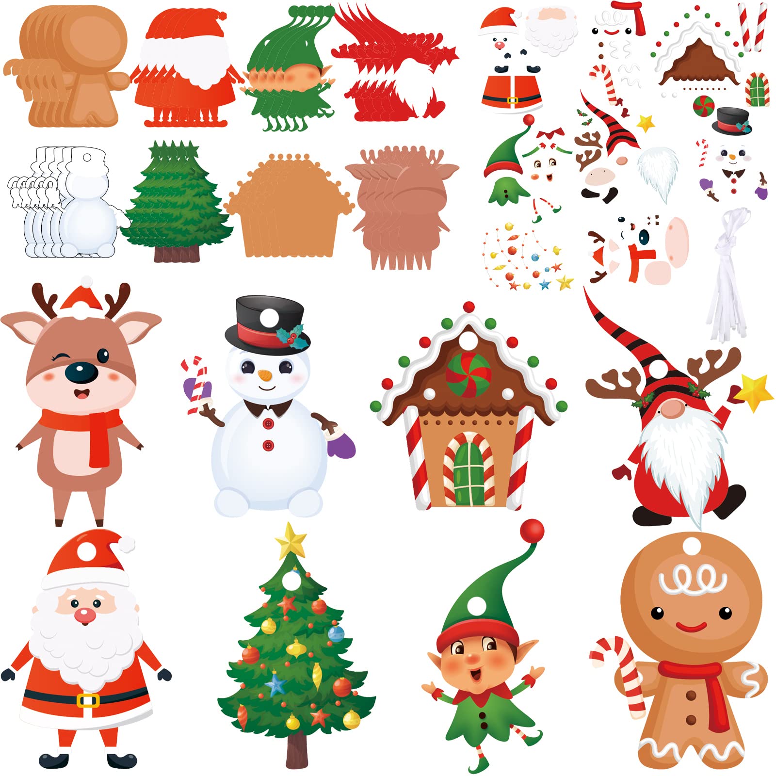 Amazon.Com: 48 Pieces Christmas Craft Kit For Kids Christmas Arts And Crafts  Diy Christmas Tree Ornament Kit Diy Make Your Own Christmas Craft Projects  Self Adhesive Sticker Sheets Fun Holiday Gifts For