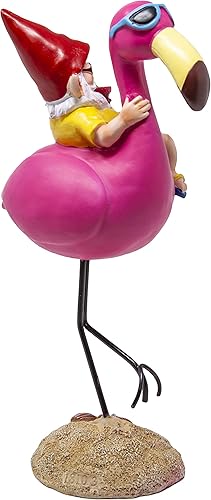 Miniatura 6 de Funny Guy Mugs Estatua de jardín al aire libreinterior - gnomo y flamenco - patio, patio o césped