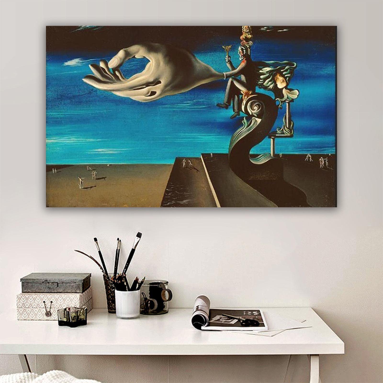 Amazon.co.jp: サルバドール・ダリの手有名なアート絵画はキャンバス