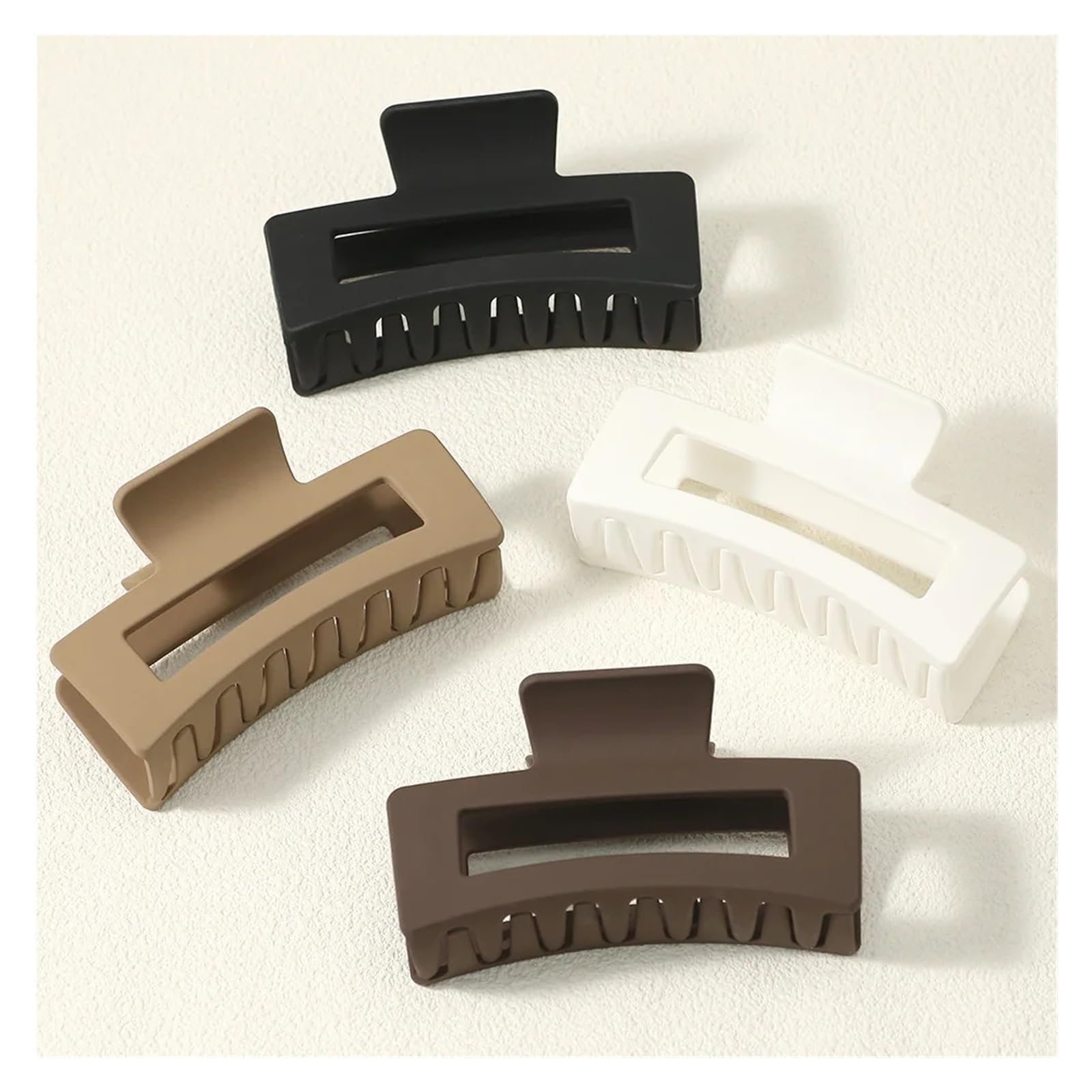 8 fermagli for capelli opachi grandi da 4 pollici, pinze for a tenuta forte for spessi, sottili e ricci(MIX C 8Pcs)