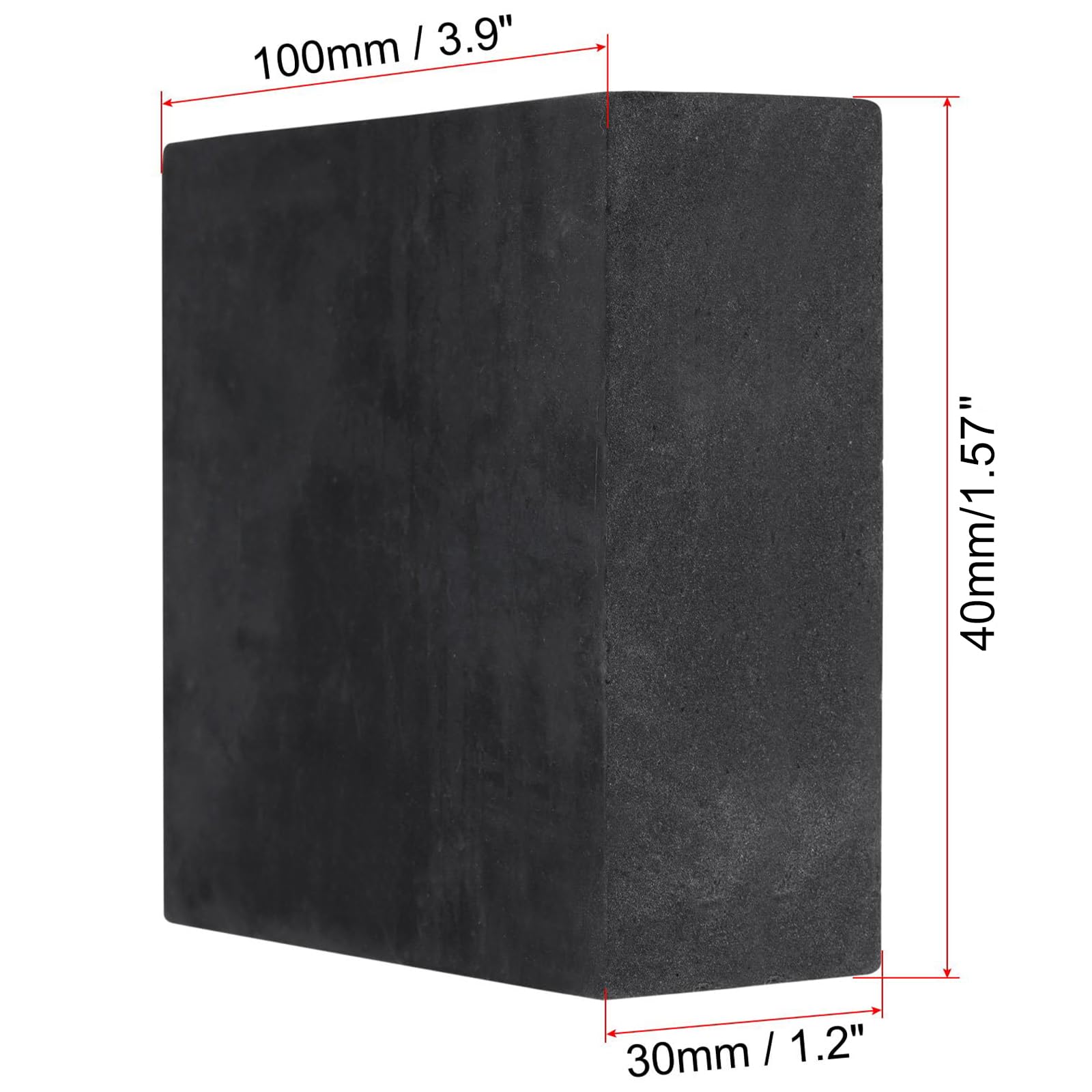 TA-VIGOR Anti-Vibrationspads aus Gummi, 100 mm x 100 mm x 40 mm (L x B x L), robust, rutschfeste Isolationsmatten für Waschmaschine, Klimaanlage, Kompressor, Trockner und HVAC-Ausrüstung, 4 Stück