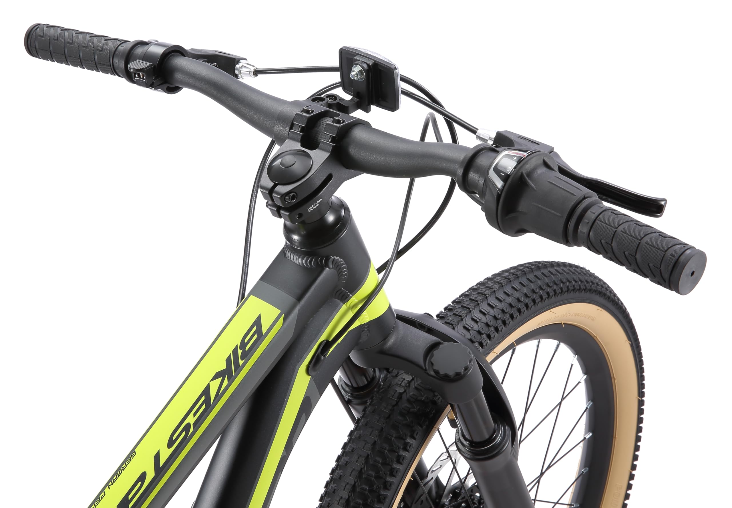 BIKESTAR VTT Vélo Tout Terrain 20" pour Enfants de 6-9 Ans | Bicyclette Cadre 11.5 Pouces 7 Vitesses Shimano, Hardtail, Freins Disque