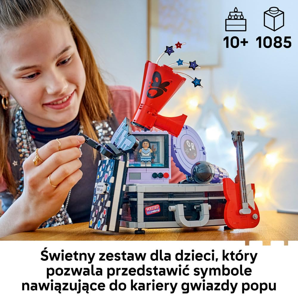 LEGO Editions Skrytka Olivii Rodrigo 43030 | Muzyczna dekoracja, zestaw klocków dla dzieci, prezent dla fana muzyki pop, dla dziewczynek i chłopców 10+, 1085 elementów