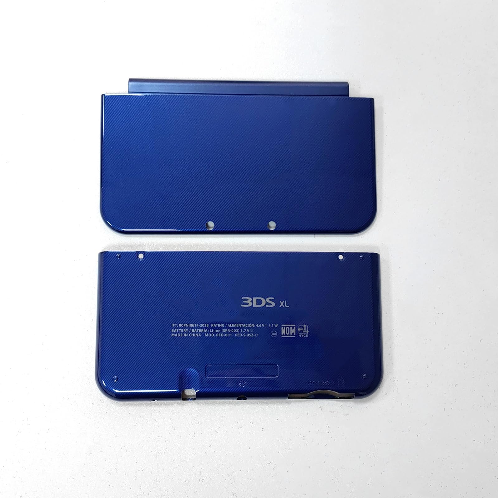 Carcasa Delantera y Trasera de Repuesto para Nintendo New 3DS XL Consola, Placas de Cubierta Superior/Inferior DIY Estuche de Placa Accesorios para New 3DSXL (Azul)