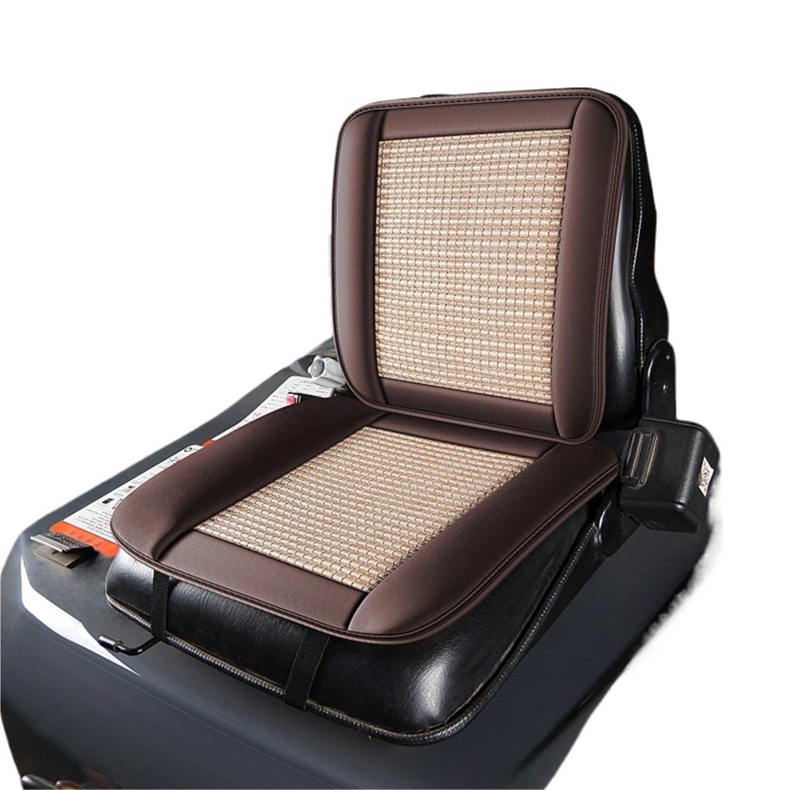 Cymmiyt Beige Brown Lawn Mower Seat Cover Lawn Mower Tractor Seat Universal Forklift Cover For Excavator Crane(Beige Brown)