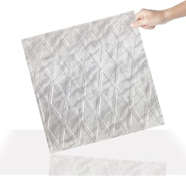 Tink 3 Boyutlu Duvar Paneli Kabartmal  Baklava Desenli Pvc 41x41 cm/ 6 Adet /1 m