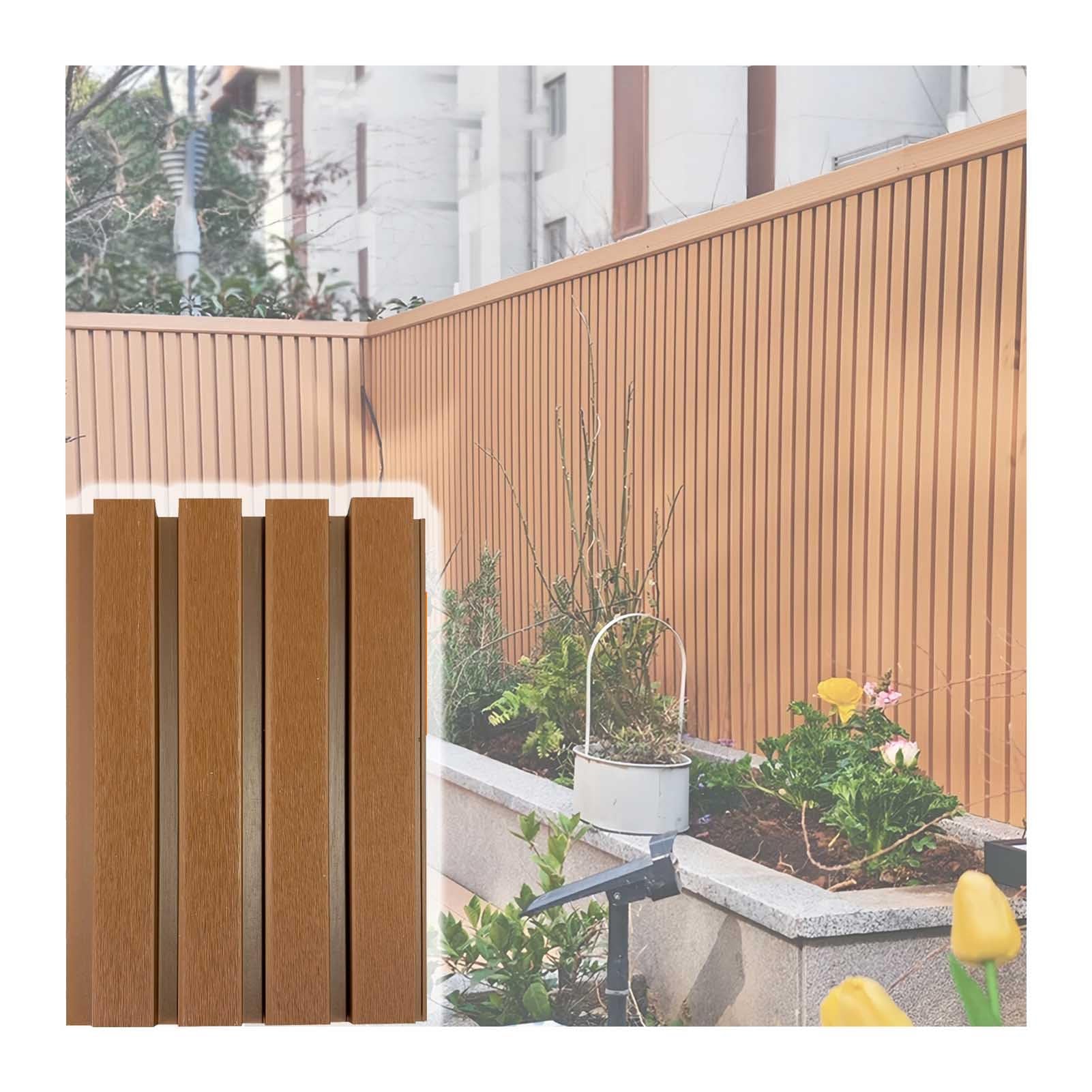Paneles Arrimadero WPC Paneles Pared Decorativos 3D Lamas (Resistentes Intemperie) Revestimiento De Madera Acanalada para Patios Y Jardines Cero Mantenimiento(20x100cm/7.87 X39.37IN)