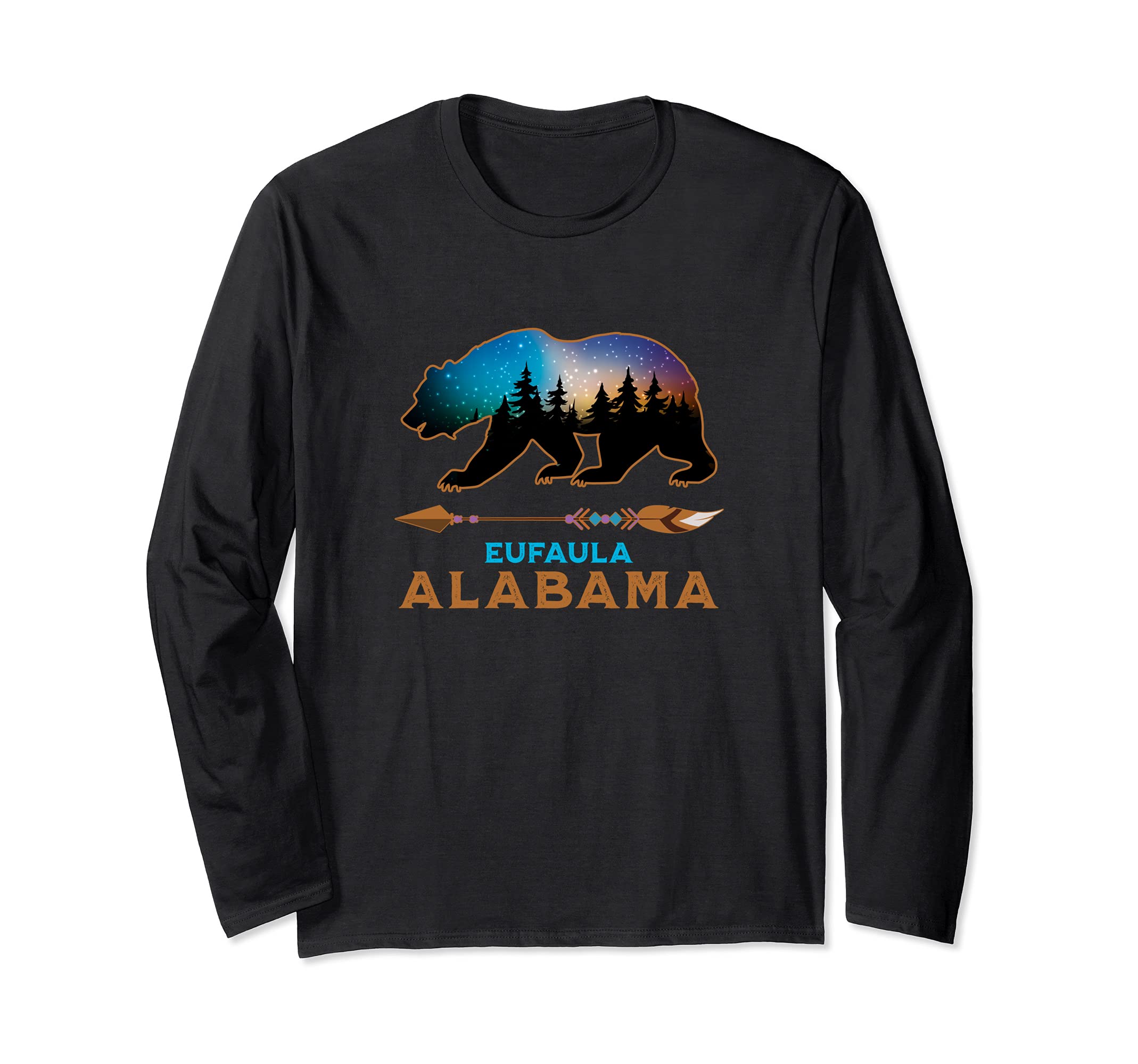 Eufaula Alabama USA American Black Bear Vacation Souvenir Long Sleeve T-Shirt