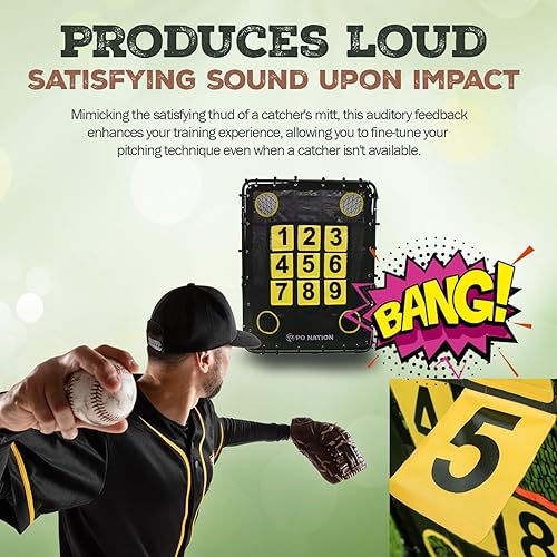 Miniatura 2 de Red de lanzamiento de béisbol con objetivo de zona de ataque para entrenamiento  Red de práctica para lanzadores para béisbol y softbol