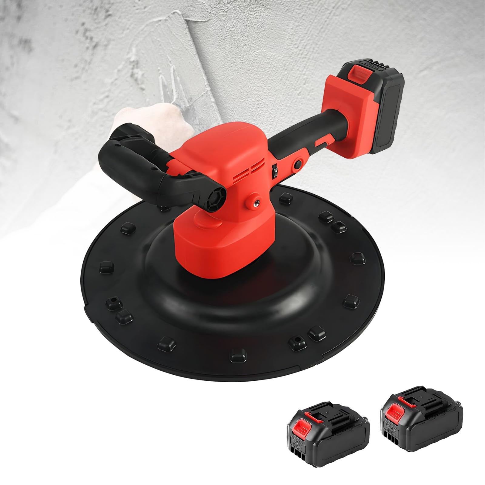 Fratasadora De Hormigón Pulidora De Cemento Eléctrica, Herramienta Profesional Con Batería Doble 30000mAh Y adjustment De Velocidad Para Alisar Concreto En Grandes Superficies