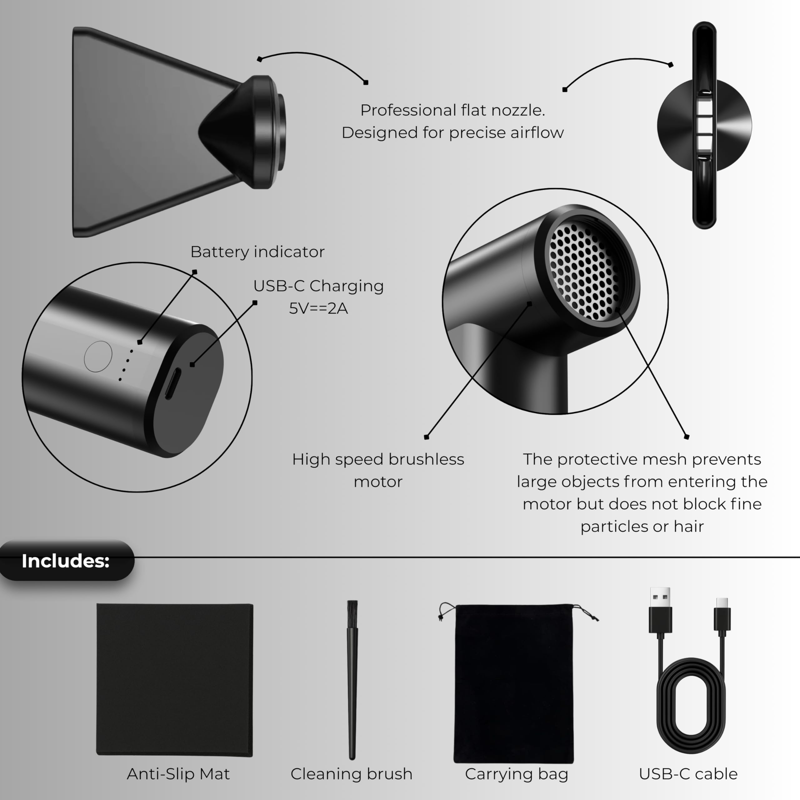 Amazon.com: Professional AirTouch Blower – Cold Air Cordless Hair