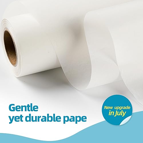 Miniatura 2 de Papel de mesa de examen, protección de barrera, 21 pulgadas x 225 pies, caja blanca lisa de 12 rollos, suministros de papel de mesa médicos