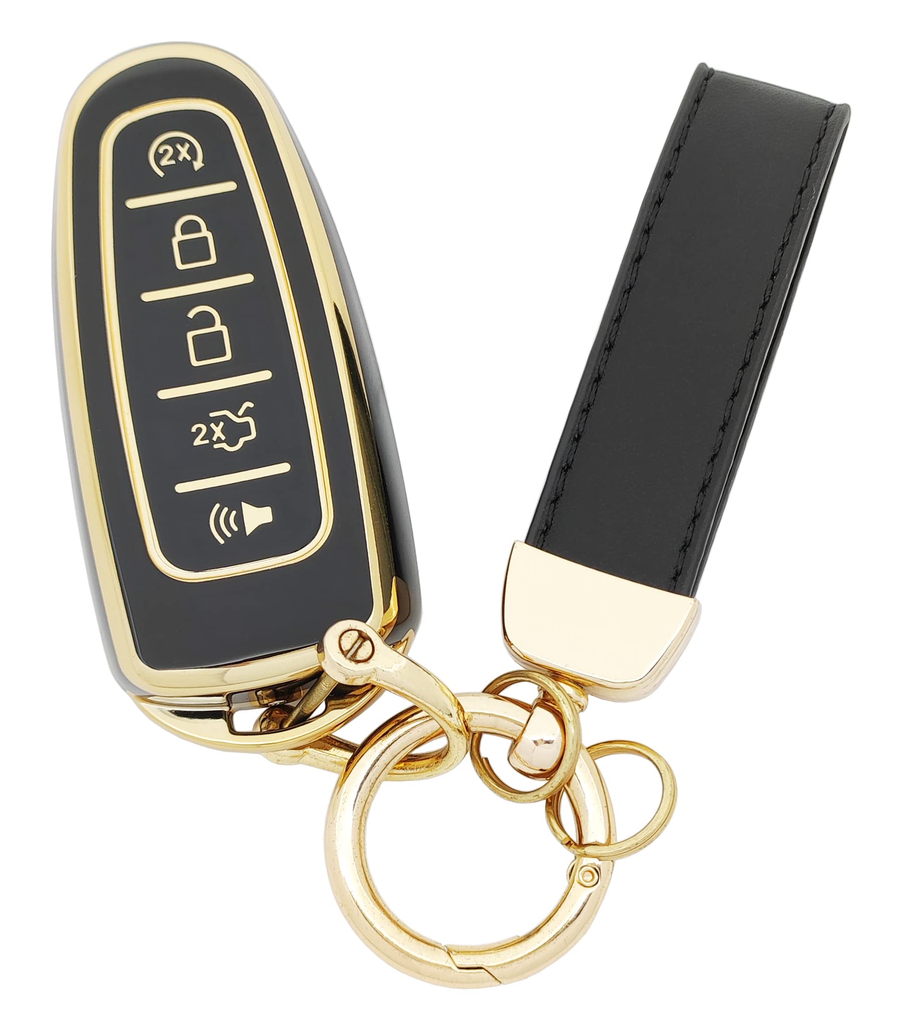 vurbemes TPU Key Fob Cover fit for Ford Explorer Edge Flex Taurus Expedition Focus Lincoln MKS MKT MKX Navigator Key Fob